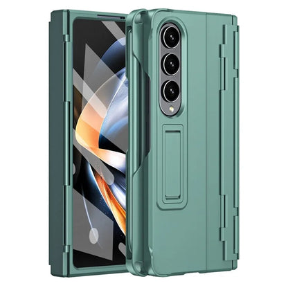 For Samsung Galaxy Z Fold3 5G Case Rubberized PC Phone Cover with Screen Protector / Stylus Pen