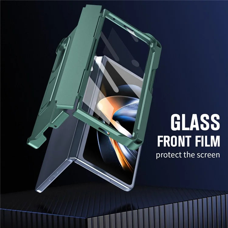 For Samsung Galaxy Z Fold3 5G Case Rubberized PC Phone Cover with Screen Protector / Stylus Pen