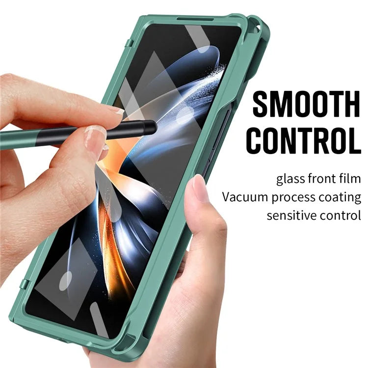 For Samsung Galaxy Z Fold3 5G Case Rubberized PC Phone Cover with Screen Protector / Stylus Pen