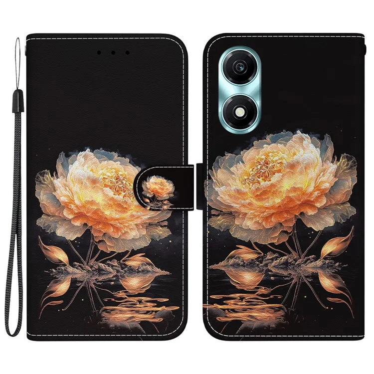 For Honor X5 Plus / Play 40C 5G Case Pattern Printing Leather Phone Cover