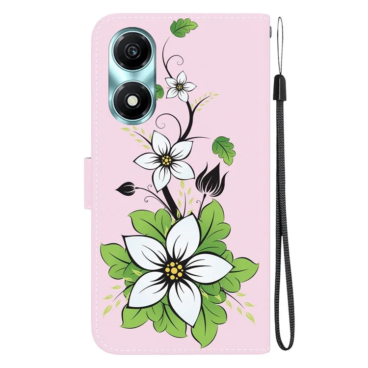 For Honor X5 Plus / Play 40C 5G Case Pattern Printing Leather Phone Cover