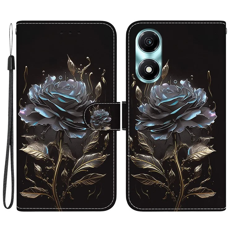 For Honor X5 Plus / Play 40C 5G Case Pattern Printing Leather Phone Cover