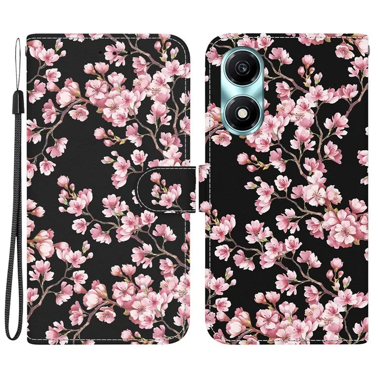 For Honor X5 Plus / Play 40C 5G Case Pattern Printing Leather Phone Cover