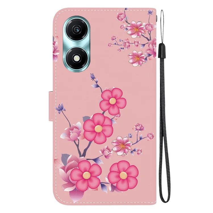 For Honor X5 Plus / Play 40C 5G Case Pattern Printing Leather Phone Cover