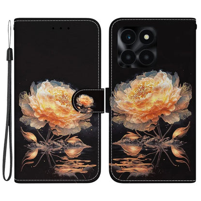 For Honor X6a 4G Leather Case Pattern Printing Wallet Cover