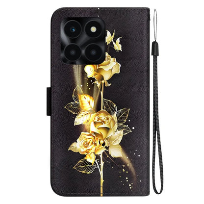 For Honor X6a 4G Leather Case Pattern Printing Wallet Cover