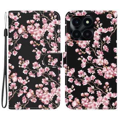 For Honor X6a 4G Leather Case Pattern Printing Wallet Cover