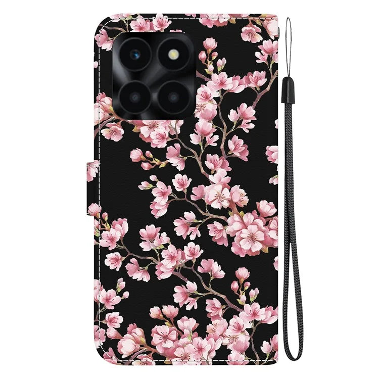 For Honor X6a 4G Leather Case Pattern Printing Wallet Cover