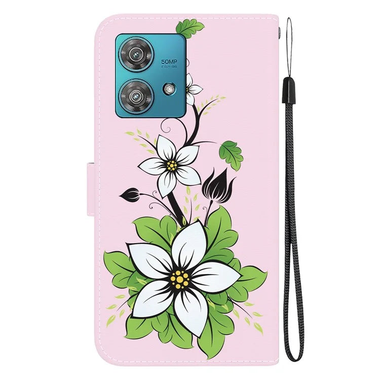 For Motorola Edge 40 Neo 5G Case Pattern Printing PU Leather Phone Cover