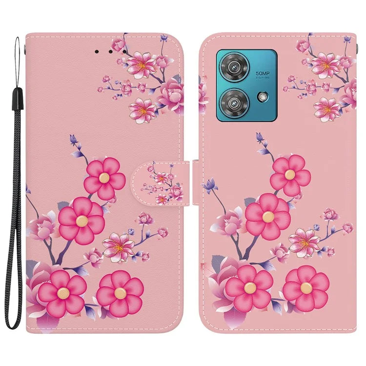 For Motorola Edge 40 Neo 5G Case Pattern Printing PU Leather Phone Cover