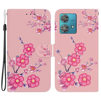 For Motorola Edge 40 Neo 5G Case Pattern Printing PU Leather Phone Cover
