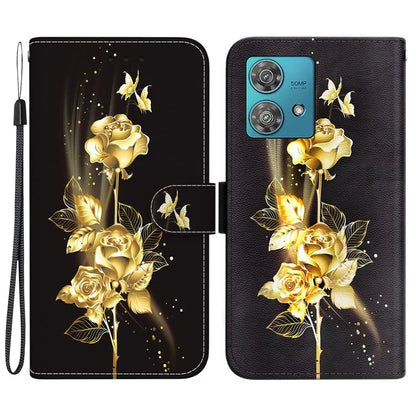 For Motorola Edge 40 Neo 5G Case Pattern Printing PU Leather Phone Cover