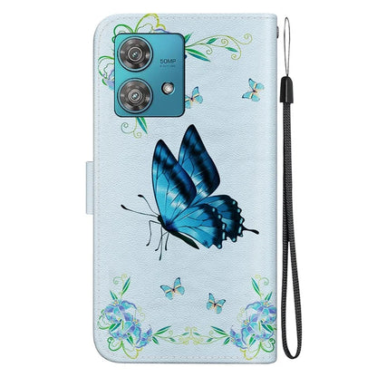 For Motorola Edge 40 Neo 5G Case Pattern Printing PU Leather Phone Cover