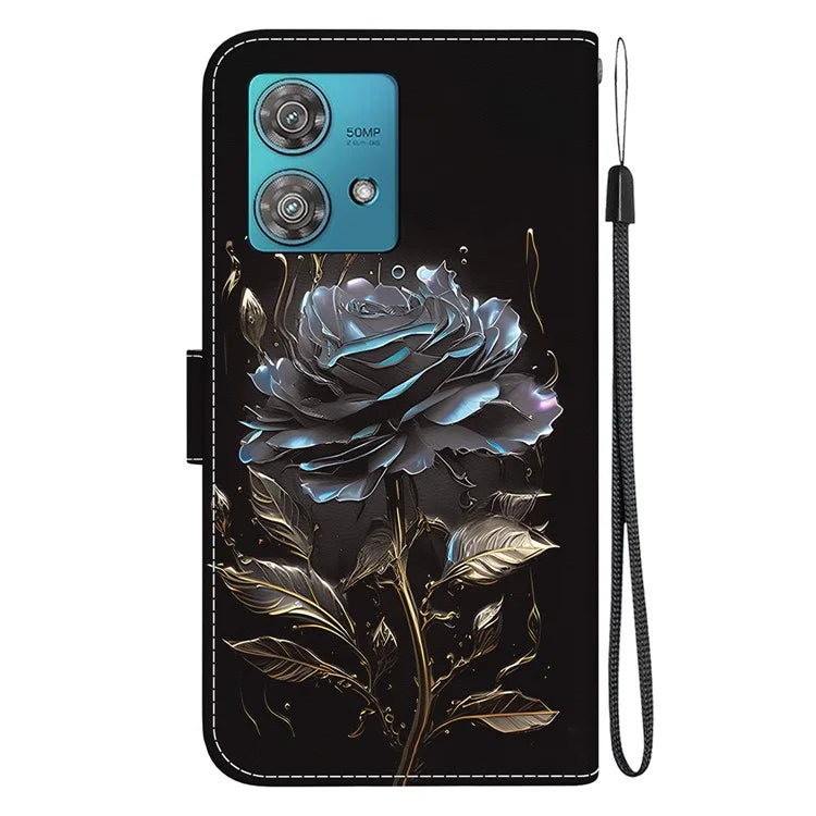 For Motorola Edge 40 Neo 5G Case Pattern Printing PU Leather Phone Cover