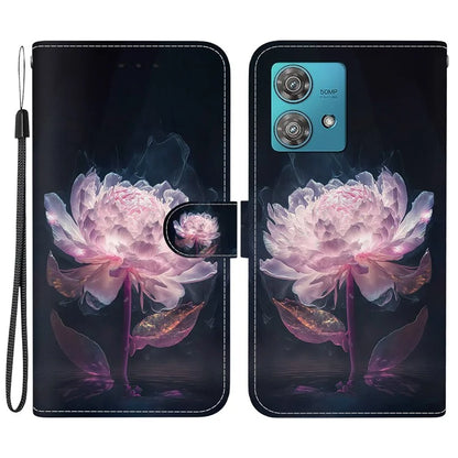 For Motorola Edge 40 Neo 5G Case Pattern Printing PU Leather Phone Cover