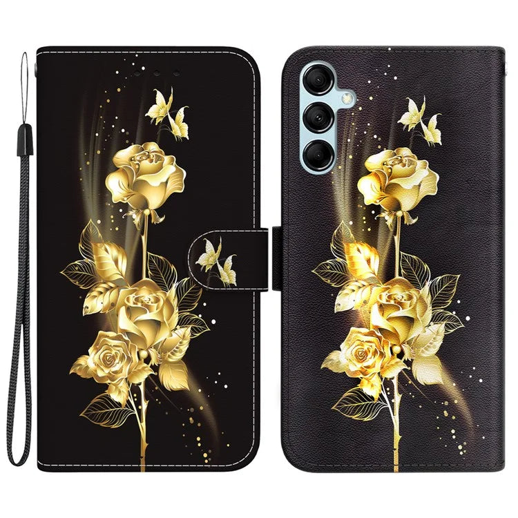 For Samsung Galaxy A15 4G Case 3D Pattern PU Leather Flip Shockproof Cover