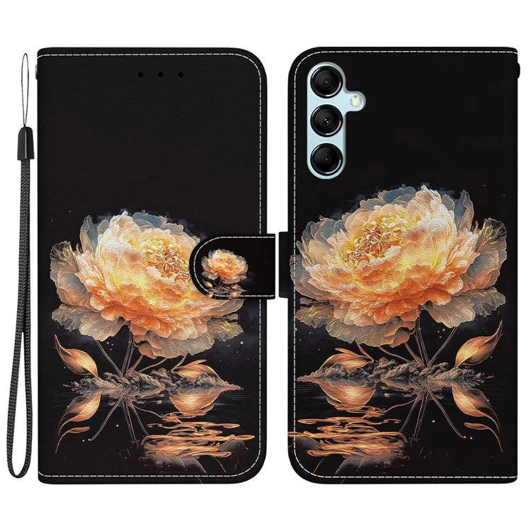 For Samsung Galaxy A15 4G Case 3D Pattern PU Leather Flip Shockproof Cover