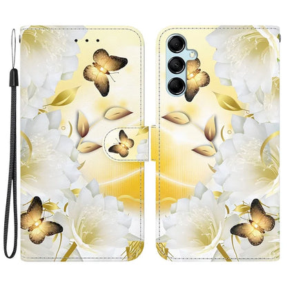 For Samsung Galaxy A15 4G Case 3D Pattern PU Leather Flip Shockproof Cover