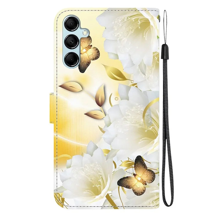 For Samsung Galaxy A15 4G Case 3D Pattern PU Leather Flip Shockproof Cover