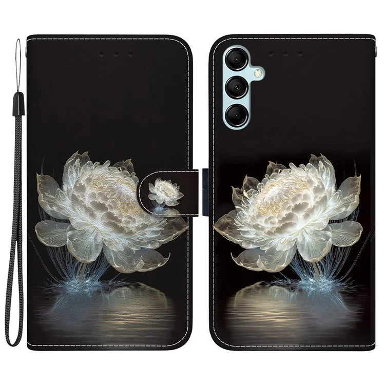For Samsung Galaxy A15 4G Case 3D Pattern PU Leather Flip Shockproof Cover