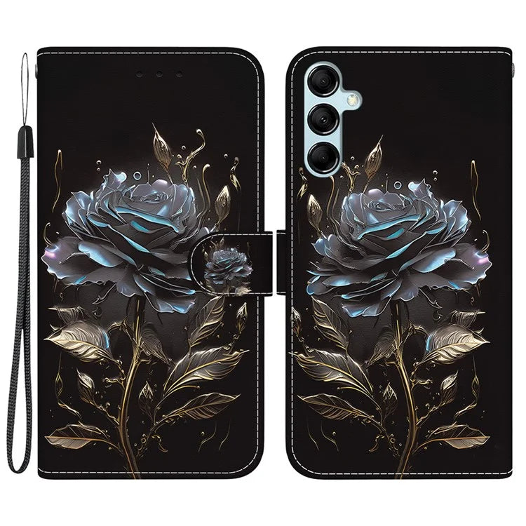 For Samsung Galaxy A15 4G Case 3D Pattern PU Leather Flip Shockproof Cover