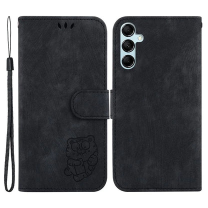 For Samsung Galaxy A15 4G Case Lovely Tiger Imprint Leather Phone Stand Cover