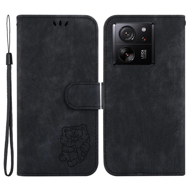 For Xiaomi Redmi K60 Ultra / 13T / 13T Pro Case Lovely Tiger Imprint Mobile Phone Leather Cover