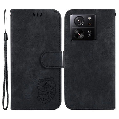 For Xiaomi Redmi K60 Ultra / 13T / 13T Pro Case Lovely Tiger Imprint Mobile Phone Leather Cover
