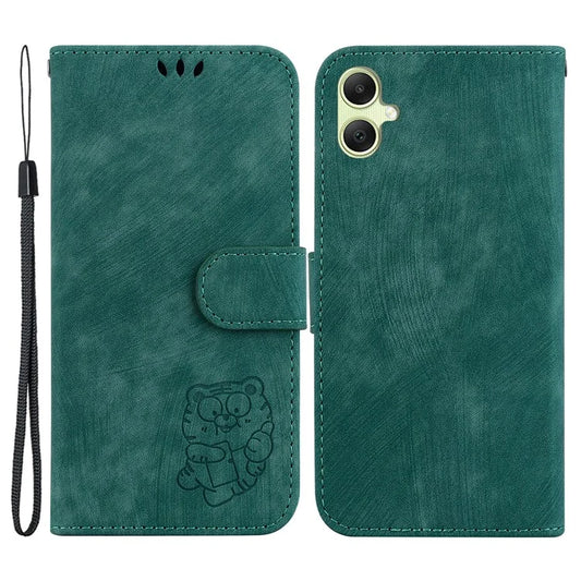 For Samsung Galaxy A05 4G Case Lovely Tiger Imprint PU Leather Book Style Phone Cover
