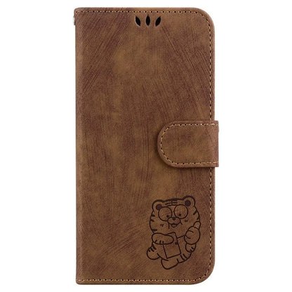 For Samsung Galaxy A05 4G Case Lovely Tiger Imprint PU Leather Book Style Phone Cover