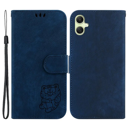 For Samsung Galaxy A05 4G Case Lovely Tiger Imprint PU Leather Book Style Phone Cover