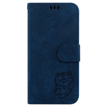 For Samsung Galaxy A05 4G Case Lovely Tiger Imprint PU Leather Book Style Phone Cover