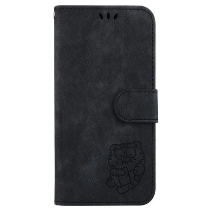 For Samsung Galaxy A05s 4G Cute Tiger Imprint PU Leather Stand Phone Cover