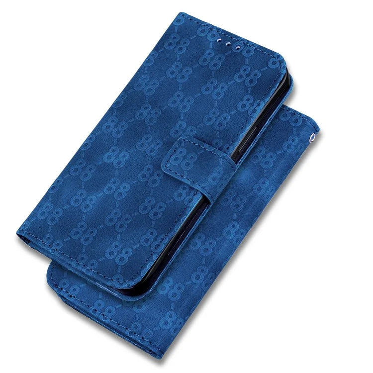 For Honor X6a 4G Case PU Leather Double 8-Shape Imprint Phone Wallet Cover