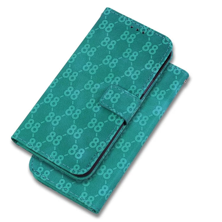 For Honor X6a 4G Case PU Leather Double 8-Shape Imprint Phone Wallet Cover