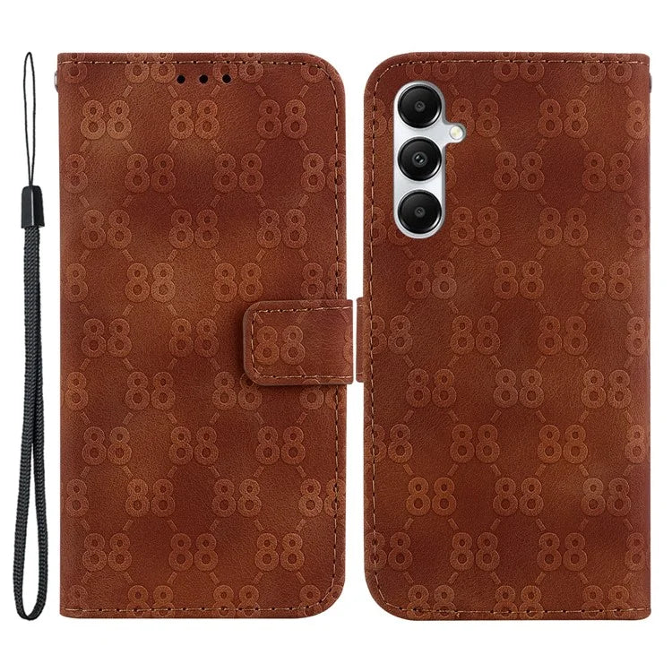For Samsung Galaxy A05s 4G Case Double 8-Shape Design Leather Anti-shock Phone Cover