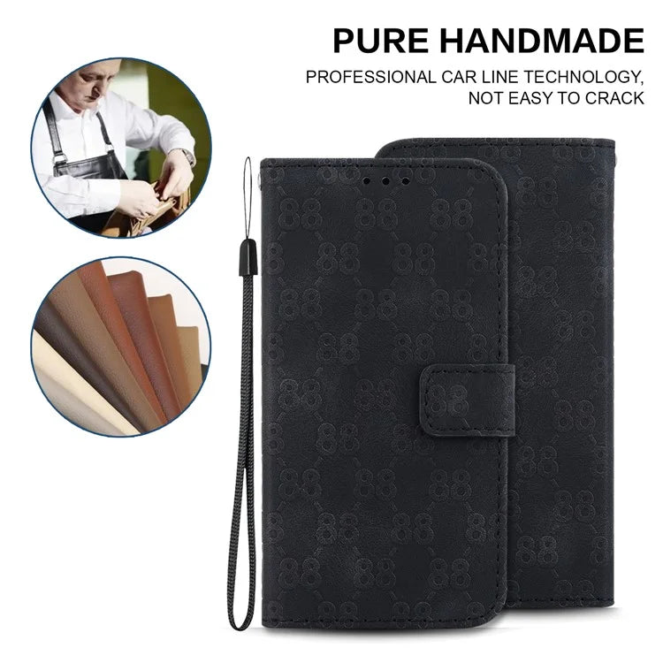 For Samsung Galaxy A05s 4G Case Double 8-Shape Design Leather Anti-shock Phone Cover