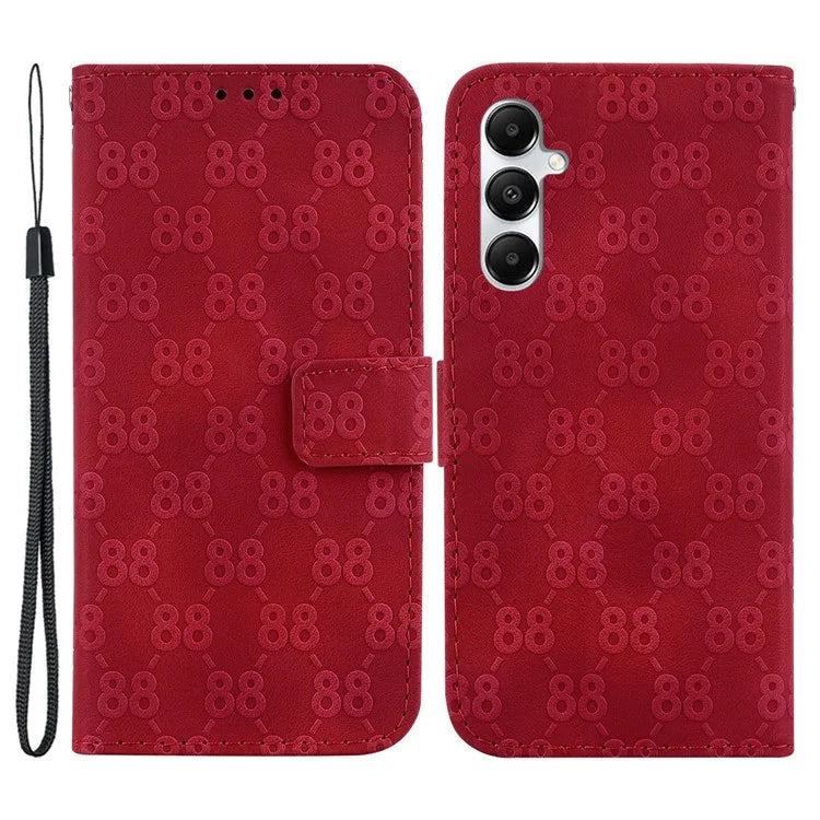 For Samsung Galaxy A05s 4G Case Double 8-Shape Design Leather Anti-shock Phone Cover