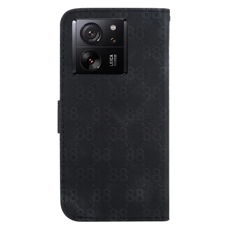 For Xiaomi 13T / 13T Pro / Redmi K60 Ultra Cover Imprinted Flip Stand Phone Leather Case