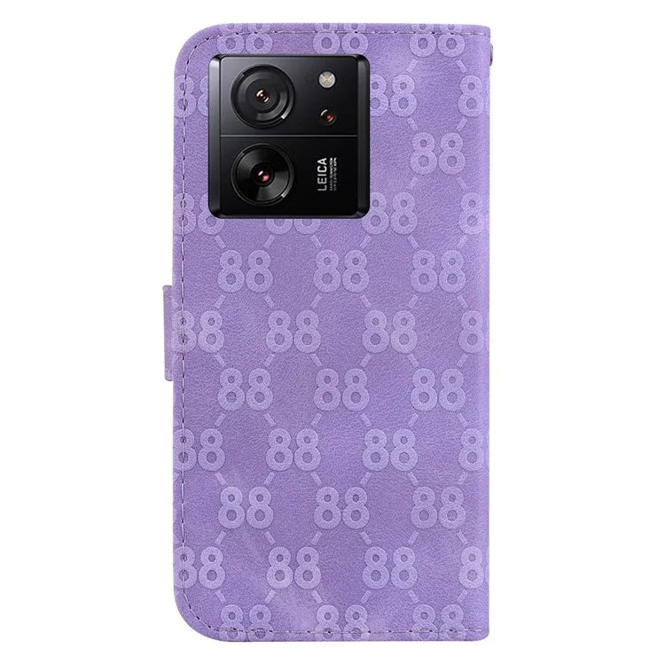 For Xiaomi 13T / 13T Pro / Redmi K60 Ultra Cover Imprinted Flip Stand Phone Leather Case
