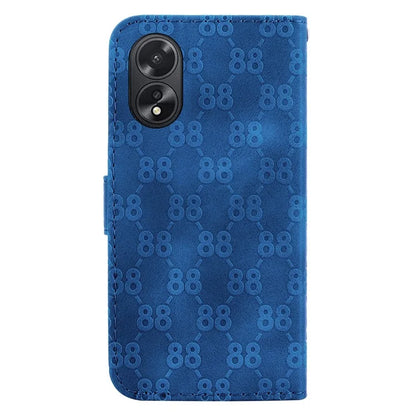 For Oppo A18 4G / A38 4G Case Double 8-Shape Imprint Leather Wallet Cellphone Cover