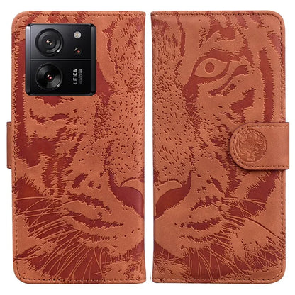 For Xiaomi Redmi K60 Ultra / 13T / 13T Pro Case Tiger Imprint PU Leather Phone Cover