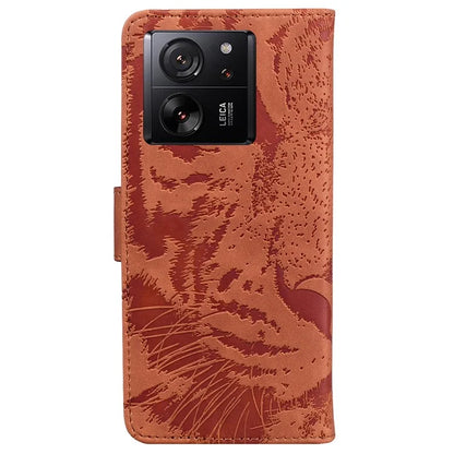 For Xiaomi Redmi K60 Ultra / 13T / 13T Pro Case Tiger Imprint PU Leather Phone Cover