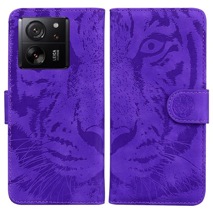 For Xiaomi Redmi K60 Ultra / 13T / 13T Pro Case Tiger Imprint PU Leather Phone Cover