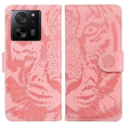 For Xiaomi Redmi K60 Ultra / 13T / 13T Pro Case Tiger Imprint PU Leather Phone Cover