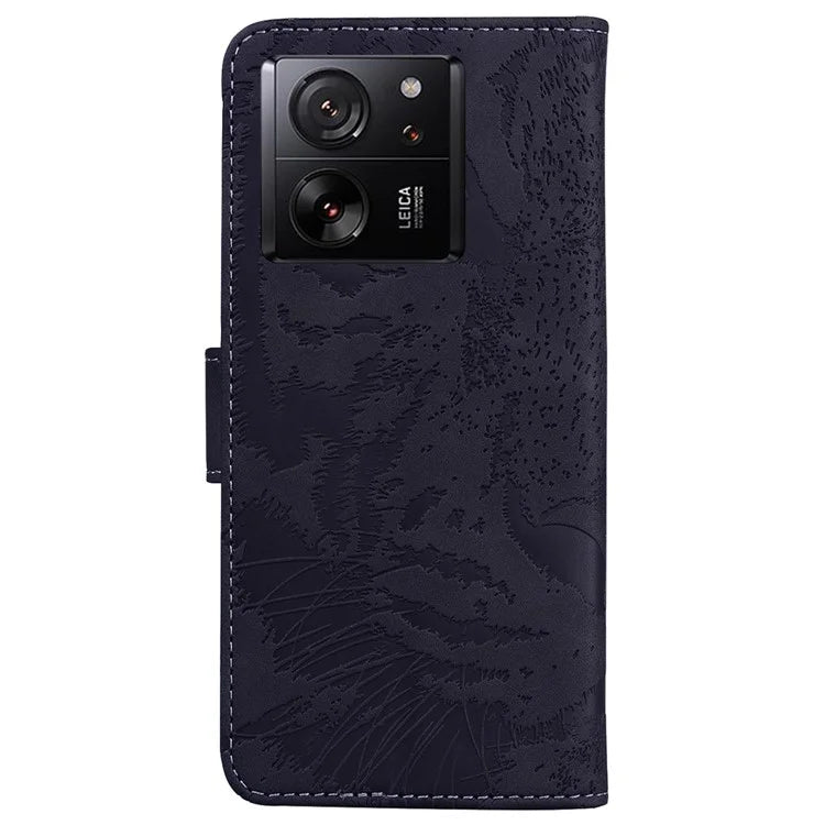 For Xiaomi Redmi K60 Ultra / 13T / 13T Pro Case Tiger Imprint PU Leather Phone Cover