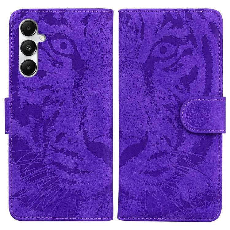 For Samsung Galaxy A05s 4G Leather Case Imprinted Tiger Wallet Phone Cover