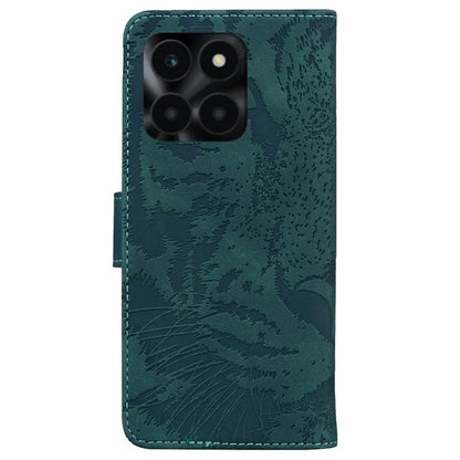 For Honor X6a 4G Case Wallet Phone Cover with Imprinted Tiger Pattern
