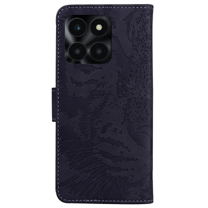 For Honor X6a 4G Case Wallet Phone Cover with Imprinted Tiger Pattern
