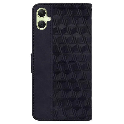 For Samsung Galaxy A05 4G Case Geometry Imprinted Leather Wallet Phone Cover